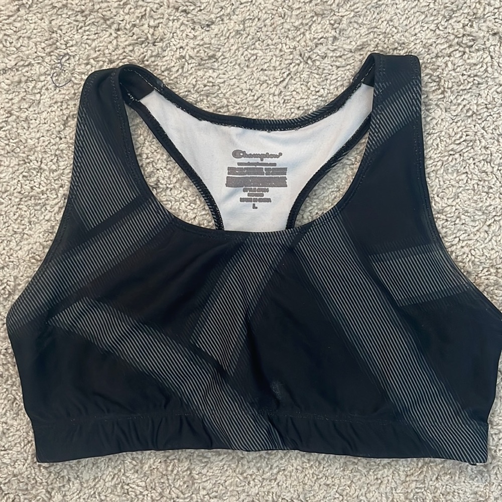 Champion Black & Gray Sports Bra